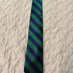 The Tie Bar Classic Green and Blue Striped Tie